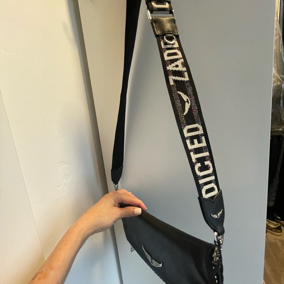 Zadig & Voltaire Black Crossbody Bag with Silver Accents - Picture 4 of 16